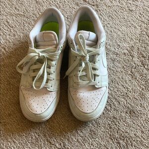 White and Green Sneakers (barly worn)